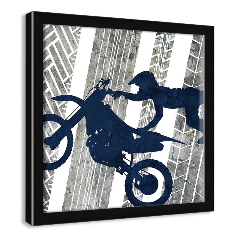 «Motorcross Motocross 2», art encadré, H 13 po x l 13 po x P 1,18 po, Cadre noir