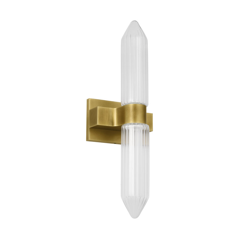 Langston 1 - Light LED Bath Sconce, Plated Brass