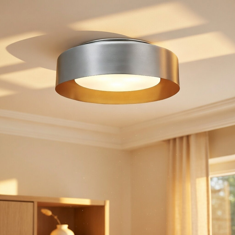 Plafonnier encastré 3 lumières 15 pouces Makenleigh , Or