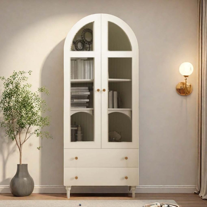 Arched Cream White Standard Bookcase