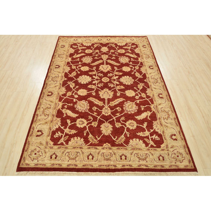 Rokeem One-of-a-Kind 5'10" X 7'11" New Age Wool Area Rug in Red