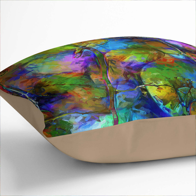 Abstract Square Throw Cushion, 40cm H x 40cm W x 15cm D, Stone
