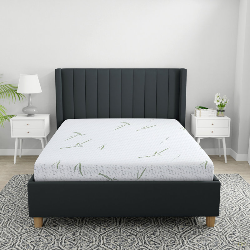 Matelas de 8 pouces à double couche Albertyne avec housse infusée de bambou - simple, Lit simple, 8"