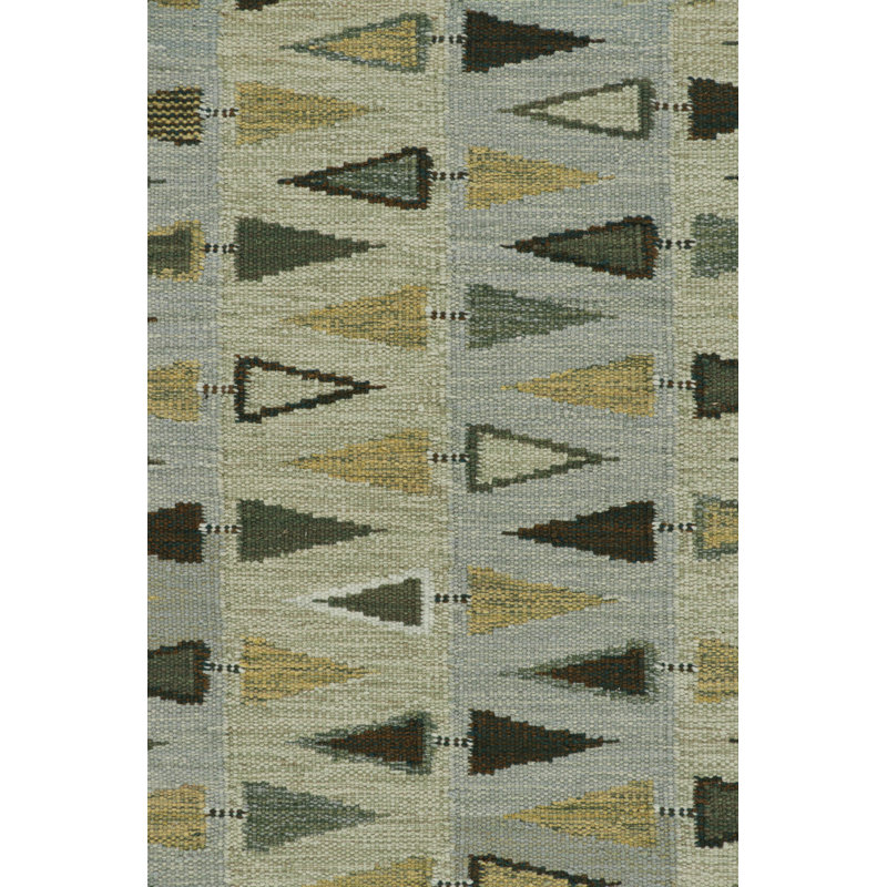 Scandinavian Wool Geometric Area Rug, Rectangle 6' x 9'