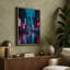 Neon Street Reflections Modern - Wrapped Canvas-174444211-174444218