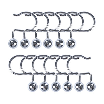 Ball Steel Shower Curtain Hooks
