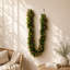Guirlande d'eucalyptus artificiel 6 pi avec gypsophile rouge 6 pi