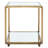Flodie Mirrored Glass Top End Table