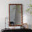 Modern Mirror with Wood Frame