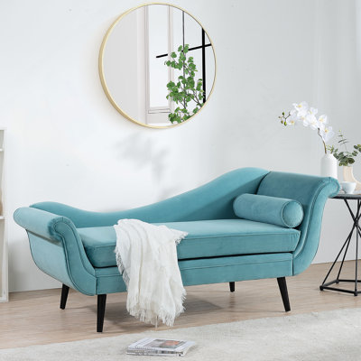 Chaise longue avec accoudoirs à volutes