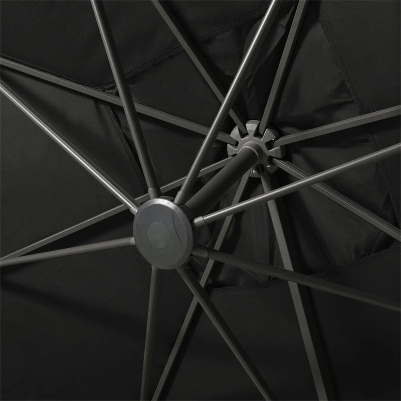 Lucca 300cm Lighted Cantilever Parasol, Black