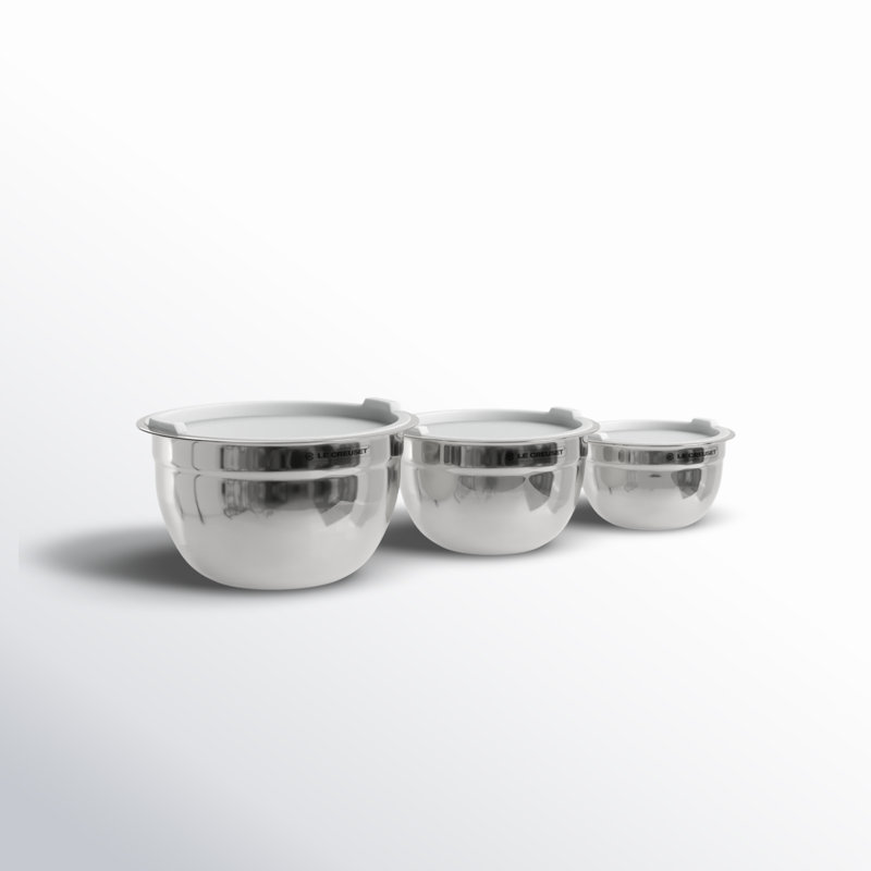 Le Creuset Set of 3 Stainless Steel Mixing Bowls