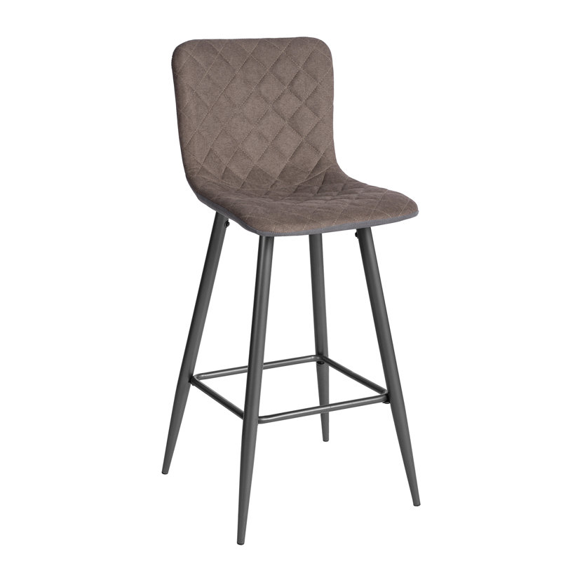 Agda Upholstered Counter Stool with Metal Frame, Brown