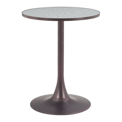 Table bistro Bite noir et bronze