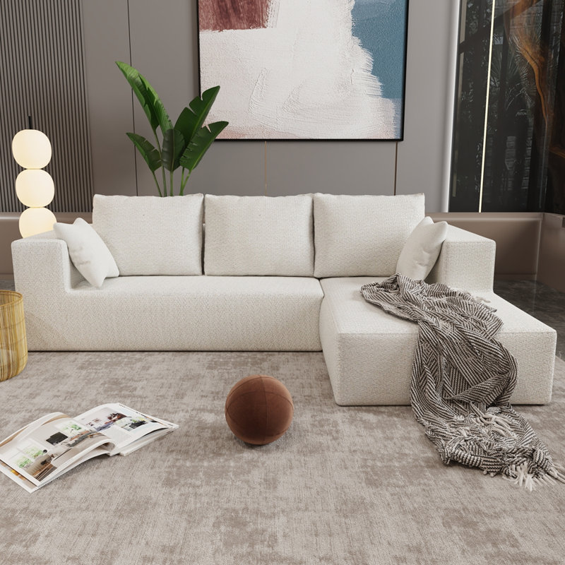Canapé-lit polyvalent et polyvalent avec éponge haute densité et tissu en lin doux pour de multiples configurations