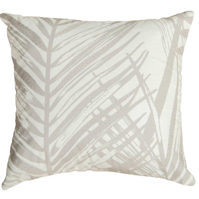  Coussin en polyester brodé haute performance / facile d'entretien, Beige