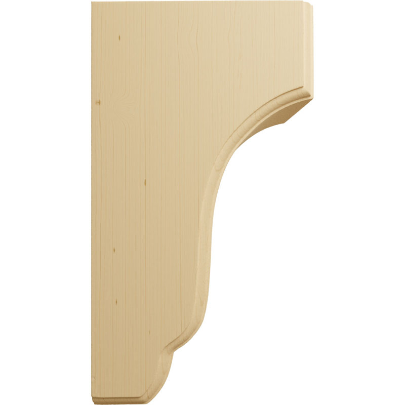 4 3/4"W x 5 1/2"D x 10"H Capistrano Mission Corbel, Alder (4-Pack), Alder, 10" H x 4.75" W x 5.5" D