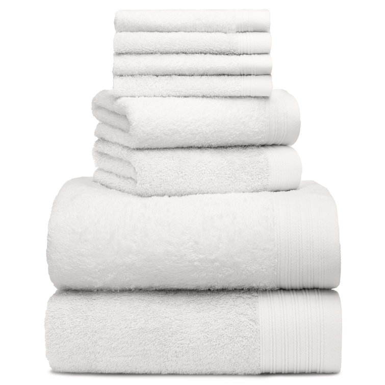 Doncia 8 Piece 100% Cotton Towel Set