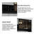 64.41" Black & White Light Luxury Sintered Stone Tall Sideboard, Multi-functional Wine & Tableware Tea Storage Cabinet for Living Room & Kitchen