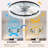 Ceiling Fan with Lights Dimmable LED
