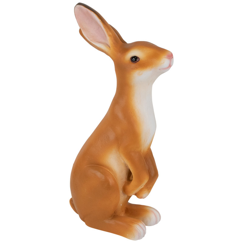 Statue de jardin debout lapin curieux