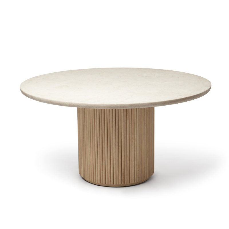 Table de salle à manger Laurel, Selle de cuir, H 30 po x L 60 po x l 60 po, Honey
