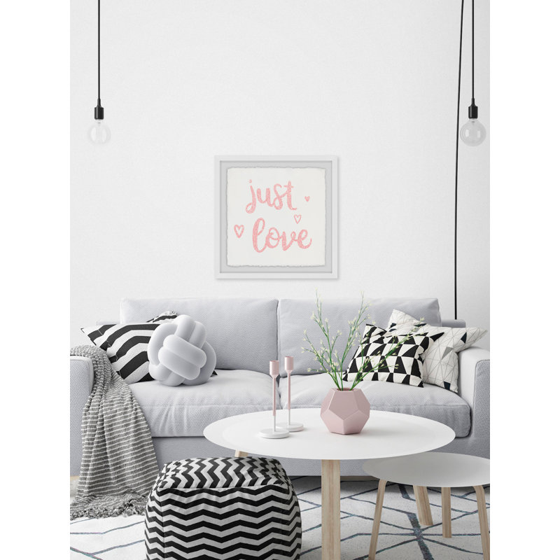 «Just Love II», reproduction encadrée, H 12 po x l 12 po x P 1,5 po