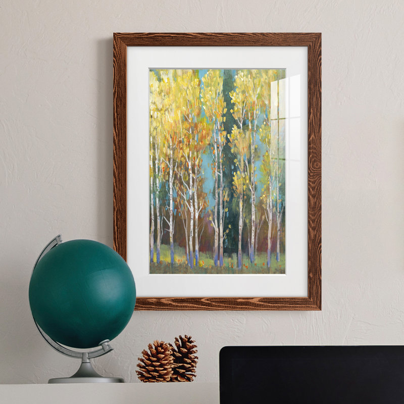 " Aspen Grove I " Painting Print, 24" H x 20" W x 1" D, Maple