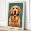 Golden Retriever Portrait Modern 1 Piece Wrapped Canvas Wall Art-1460447867-1460447859