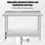 Table NSF en acier inoxydable pour la préparation et le travail, 48 po x 24 po avec tablette réglable, table robuste pour restaurant, maison et hôtel