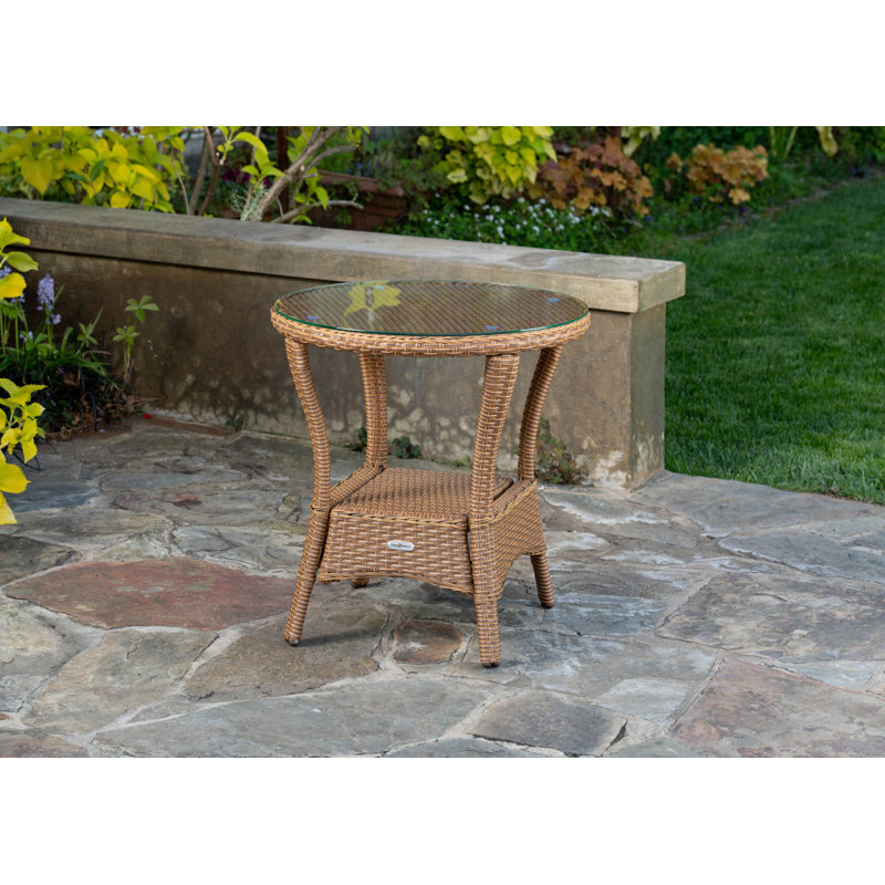Sea Pines Glass Side Table, Mojave