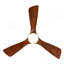 Ventilateur de plafond encastré noir de 42 pouces avec lumière: DEL à intensité variable (3 couleurs), moteur à courant continu réversible intérieur / extérieur, 3 pales en bois massif pour la chambre à coucher, patio.
