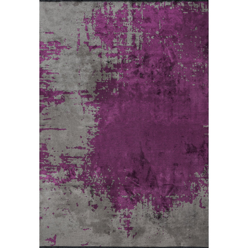 Tapis mauve / gris Rapture, Rectangle 7 pi 10 po x 9 pi 10 po