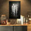 «Fantasy White Horses on Black Wall», reproduction d'impression sur toile-1168946713-1165316531