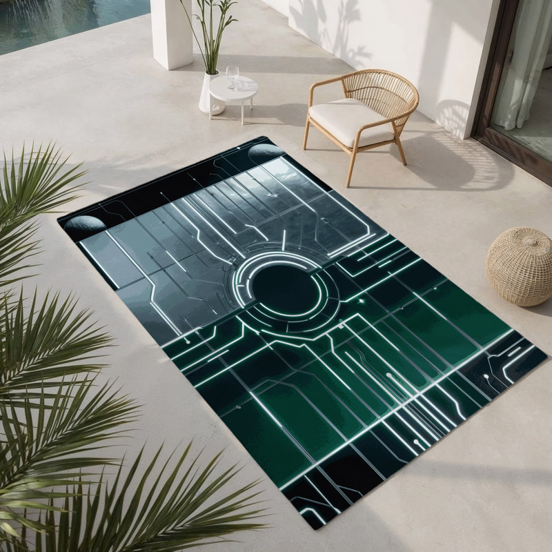 Tapis d'intérieur et d'extérieur Quasar Drift, Rectangle 1 pi 6 po x 2 pi 6 po
