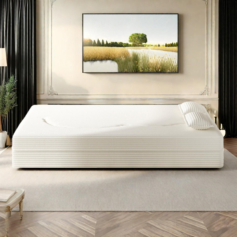 Canapé-lit moderne convertible avec velours côtelé, Beige
