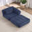 Boneless Folding Sofa Bed Convertible Sleeper Chair with Pillow, Portable Floor Couch for Small Spaces-321408950