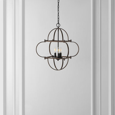 Luminaire suspendu 3 lumières noir / brun