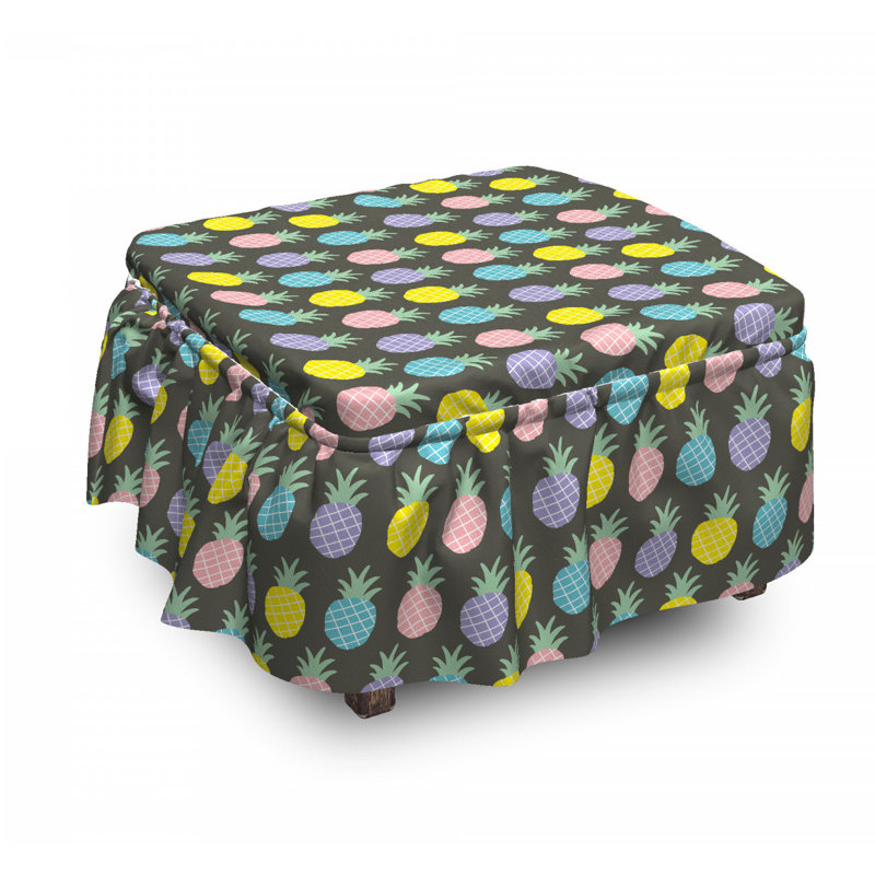 Housse pour repose-pieds ananas