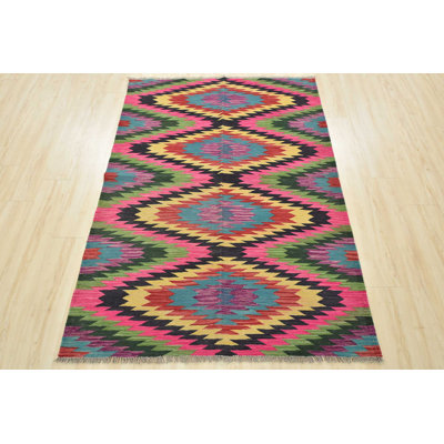 One-of-a-Kind 4'9" X 6'6" Wool Area Rug in Pink