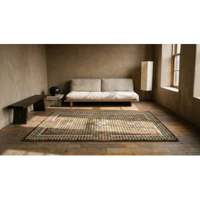 Tapis crocheté antique American