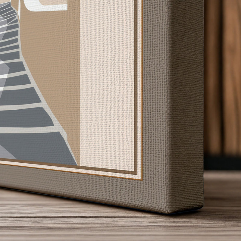 Greek Orthodox Sanctuary Minimalist - Wrapped Canvas, 24x16 - 61.0 x 40.6 cm, Taupe Border