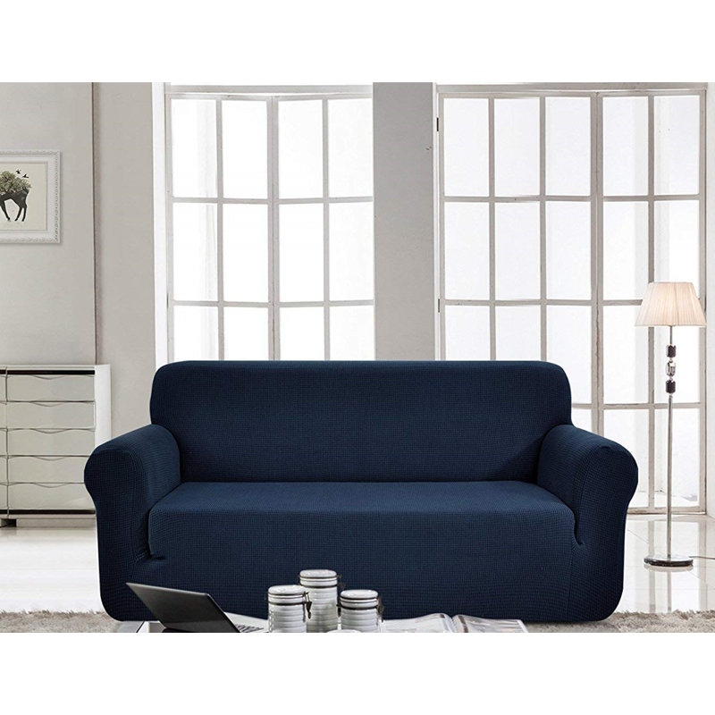 Housse pour causeuse à coussins carrés/rectangulaires, Bleu, H 23 po x l 70 po x P 24 po