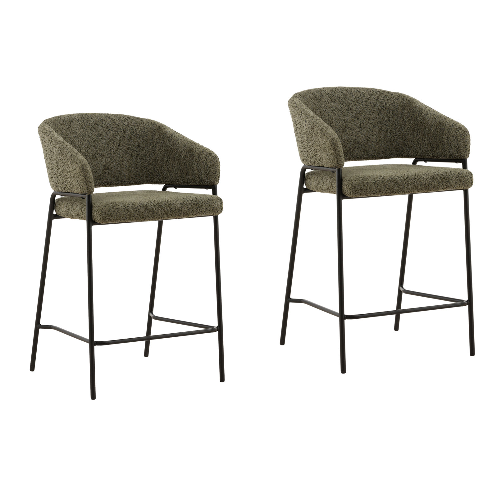 Cathey Counter Stool Olive (Set of 2) - Thumbnail 5