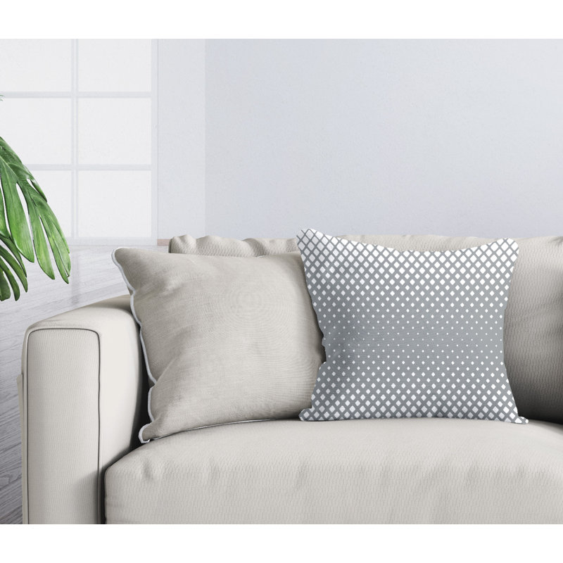 Housse et insert de coussin extérieur carré Wright, gris, 19 po x 19 po, Carré