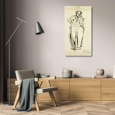 "Nicolas Mori, Violinist" by  Alfred Edward Chalon - Gallery Wrap Canvas Wall Art