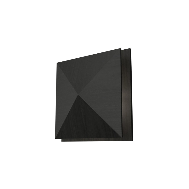 Facetada Manufactured Wood LED Flush Mounted Sconce, Charcoal
