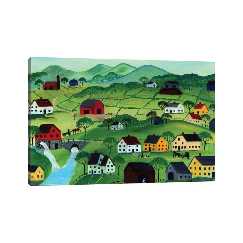 Countryside by Cheryl Bartley - Painting on Canvas, Wrapped Canvas, 45.72cm H x 66.04cm W x 3.81cm D
