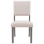 4 chaises de salle à manger rembourrées Mid-Century en bois pour petits espaces, beige