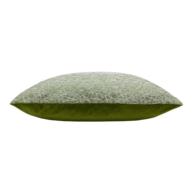 Square Cushion, Sage/Olive, Feathers